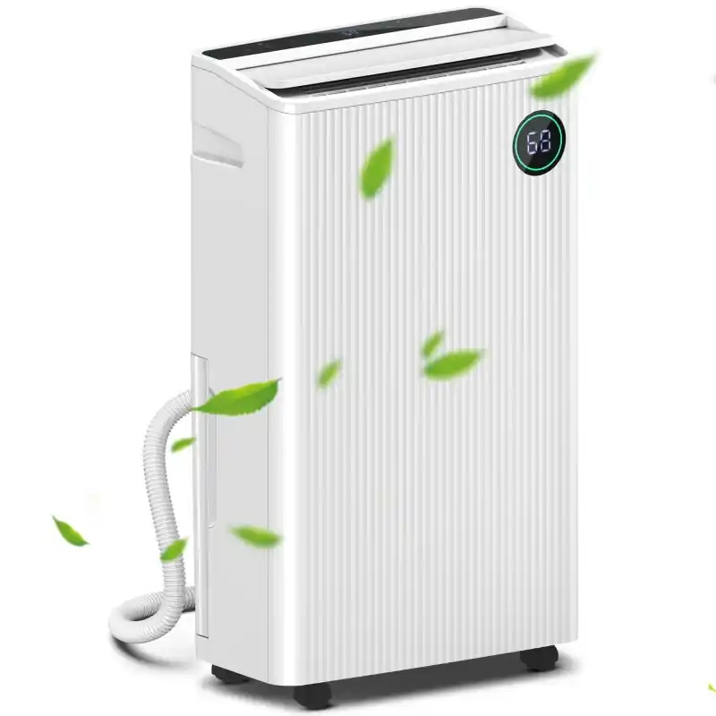 HOMCOM 5500mL bærbar avfukter med luftrenser, UVC, ionisator, 24H Timer, 5 Moduser, 16L/Dag, for hjemmevask, hvit
