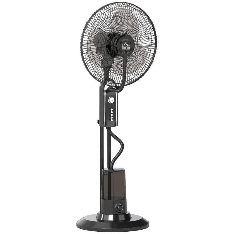 HOMCOM 120cm Sokkel Tåkevifte - Svart