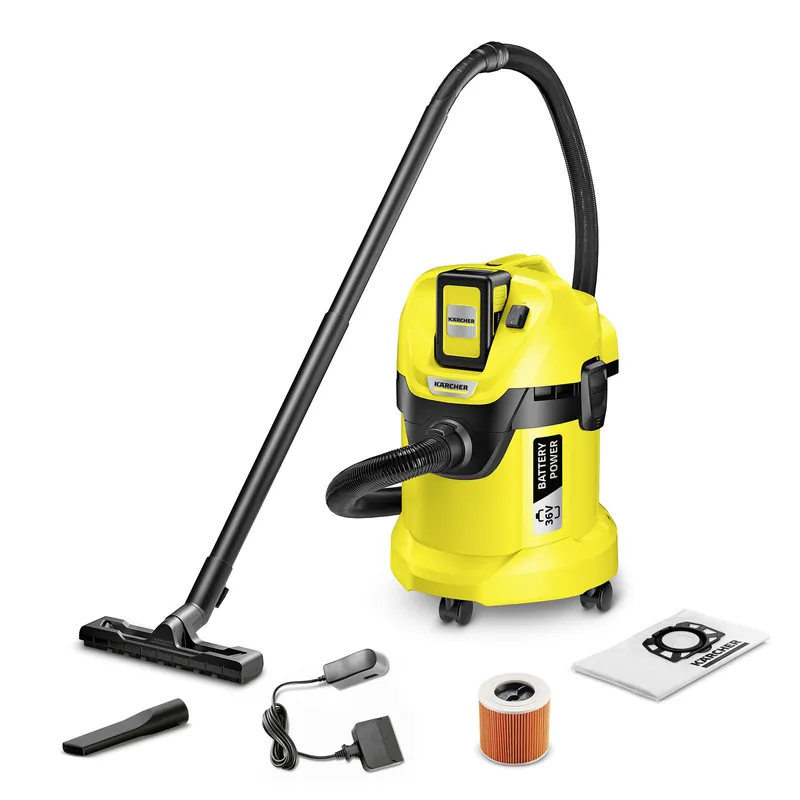 Batteridrevet grovstøvsuger WD 3 Battery Set