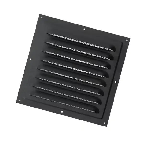 Metall Ventildeksel Intensivt Rutenett Luftventil Lamell for Tak Kjøkken Sidevegg 15cmx15cm Hvit Black 25cmx25cm