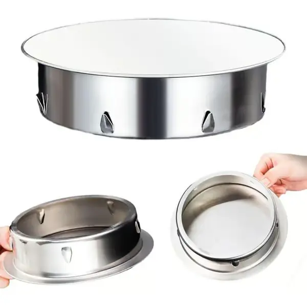 125 mm røykrørsplugg, perforert skorsteinshette i rustfritt stål, optimal forsegling for 125 mm rør