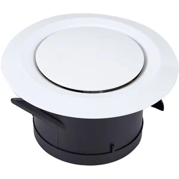 150 mm rund ventilasjonsrist i plast for ventilasjon av boliger og næringsbygg, kjøkken, bad, garasjer. Mottakerdiameter