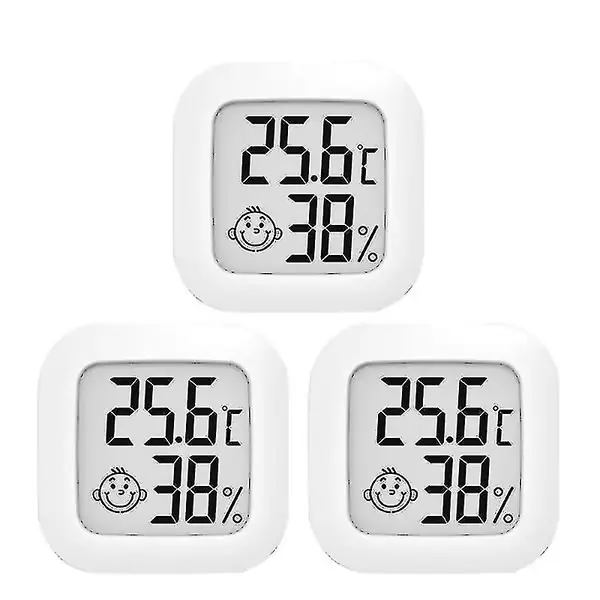 3-pakks innendørstermometer, fuktighetsmåler digitalt hygrometer romtermometer for hjemmet, svært nøyaktig temperatur- og fuktighetsmonitor for rom