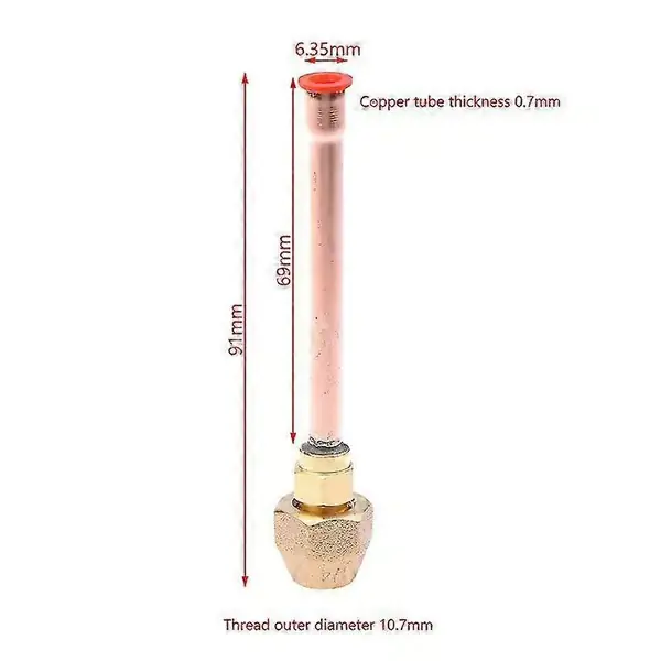 2026 1 STK Kobberrør for klimaanlegg med smidd messing SAE 1/4 3/8 5/8 1/2 3/4 gjenget koblingsadapter -20 til 120℃ A1