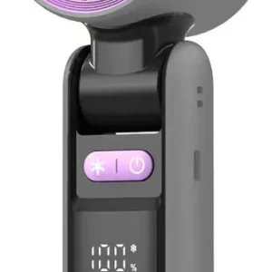 Bærbar Peltier kjølepute vifte kjølehåndholdt vifte kaldplate 4000mAh oppladbar 100-trinns LED-skjerm reisebruk Grey
