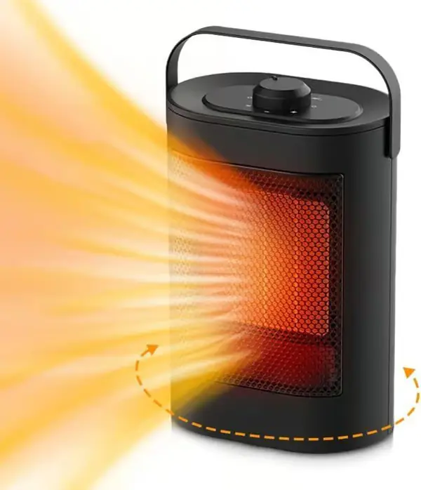 Varmeovn - BEIJIYI - Mini Elektrisk Varmeovn - 1500W - 3 Moduser - Overopphetingsbeskyttelse