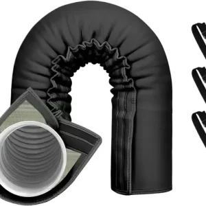 Justerbar trelags isolasjonsfolie for bærbare AC-kanaler – diameter 13-15 cm, innendørs/utendørs
