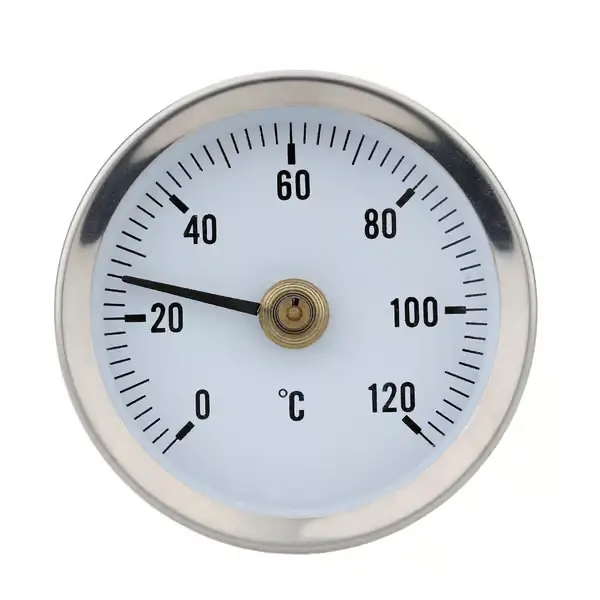 63mm 0-120° Bimetallisk temperaturrørtermometer Vanntett