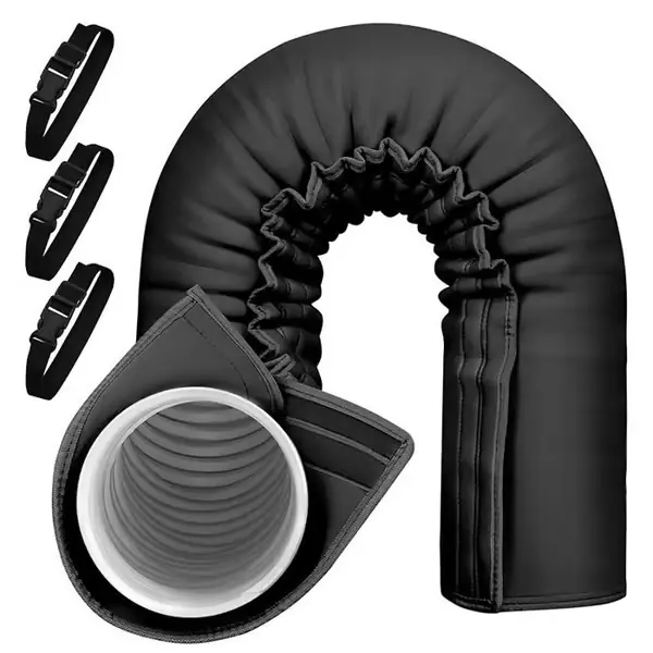Isolerende hylse for klimaanlegg 150x53 cm – Diameter 14-15 cm – 3 justerbare stropper – For innendørs/utendørs slange