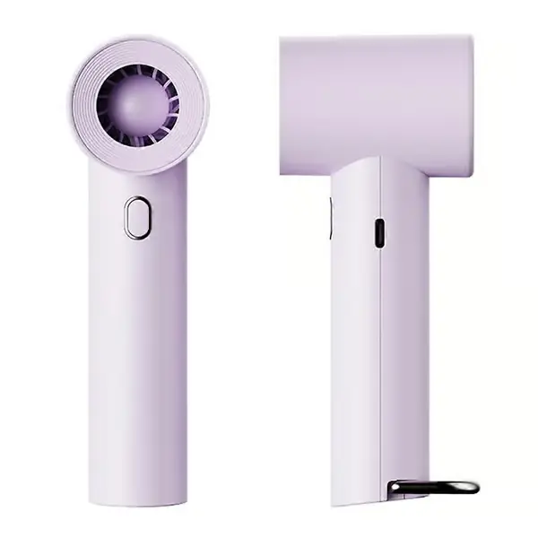 H23 Bærbar Håndholdt Vifte 2000mAh Høyhastighets Turbin Stille USB-C Lading Minivifte for Utendørs Reise Purple