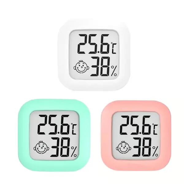 (3 stk) Mini Innendørs Termometer Hygrometer, Digital Thermo Hy