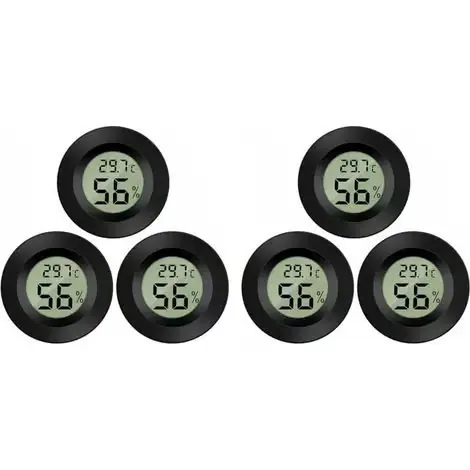 6-pakning digital LCD hygrometer termometer fuktighetsmåler for luftfuktere avfuktere drivhus kjeller babyrom hygrometer. Termometer