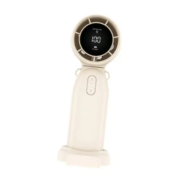 Håndholdt vifte USB-bordvifte Turreise Bil Stille Hjem Personlig Bærbar Vifte 6.5cmx6cmx16.9cm Beige