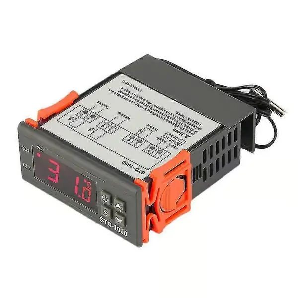 Stc-1000 Digital Temperaturkontroller Med Vanntett Probe 220v, Dobbel Relé Termostat, Kjøling Og Oppvarming