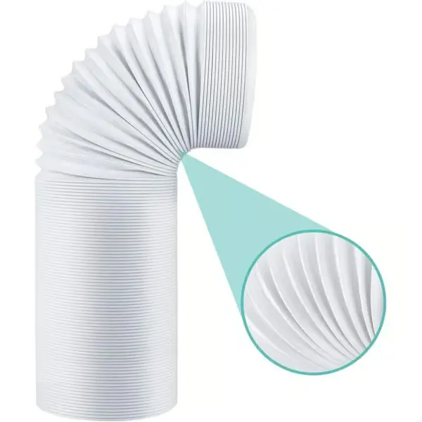 Eksosslange for bærbar klimaanlegg, 13 cm diameter, fleksibelt PP-materiale, universell ventilasjonsslange