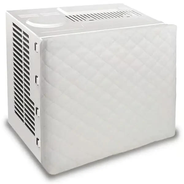 Innendørs klimaanleggdeksel for vindusenheter, vindu AC-enhetsdeksel for innendørs bruk, dobbel isolasjon med elastisk stropp, beige 43,2 x 35,3 x ...