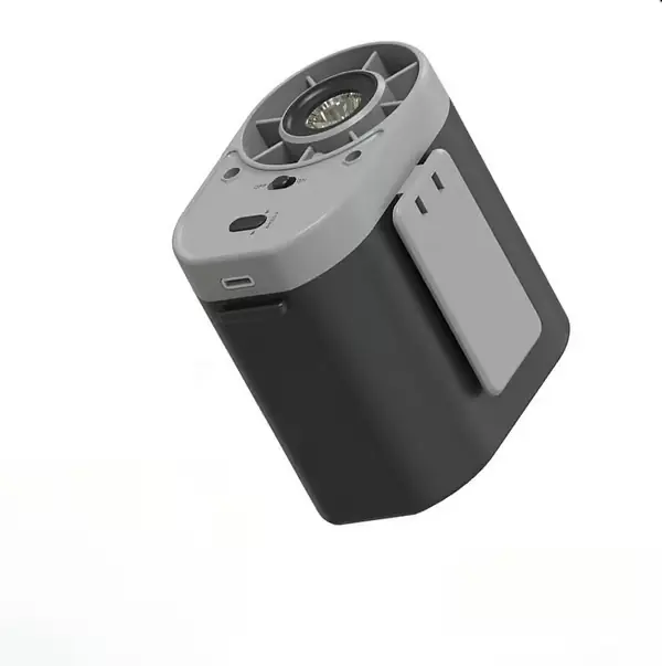 Bærbar midjevifte med turbokjøling, håndfri klipsvifte for utendørsarbeid, fotturer, camping og hjemmebruk Grey