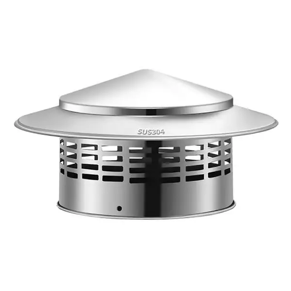 Skorsteinsdeksel i rustfritt stål med skjerm, ovnsrør, skorsteinshetter for all slags vær, regnhetter, peiser, eksoshetter, slitesterk 160mm