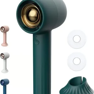 Håndholdt vifte med aromaterapi, bærbar vifte med oppladbart USB-batteri, 3 hastighetsinnstillinger, perfekt for reiser, sminke Mörkgrön