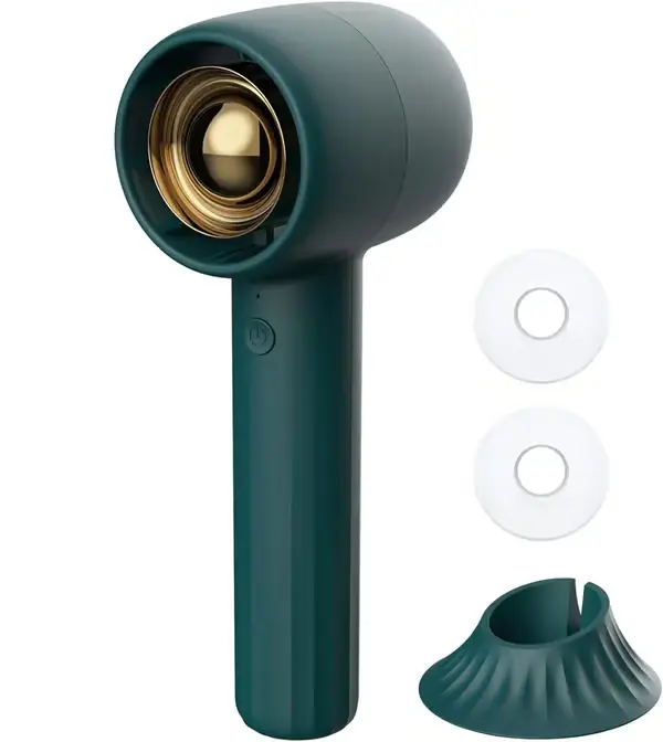 Håndvifte, bærbar håndvifte, håndvifte bærbar håndvifte med aromaterapi, USB-oppladbart batteri, 3 justerbare hastigheter, perfekt for reise, grønn