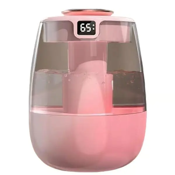 1300 ml USB-luftfukter for soverom Ultralyd kjølig tåke LED-luftfukter Pink