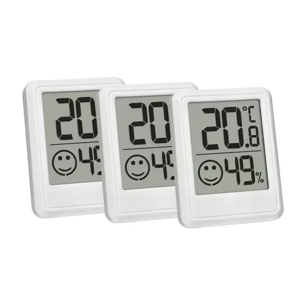 Digitalt Mini Utendørs Fuktighetsmåler Innendørs Sett med 3, -30℃~+70℃, Rom Termometer, Hygrometer, Fuktighet og Temperatur