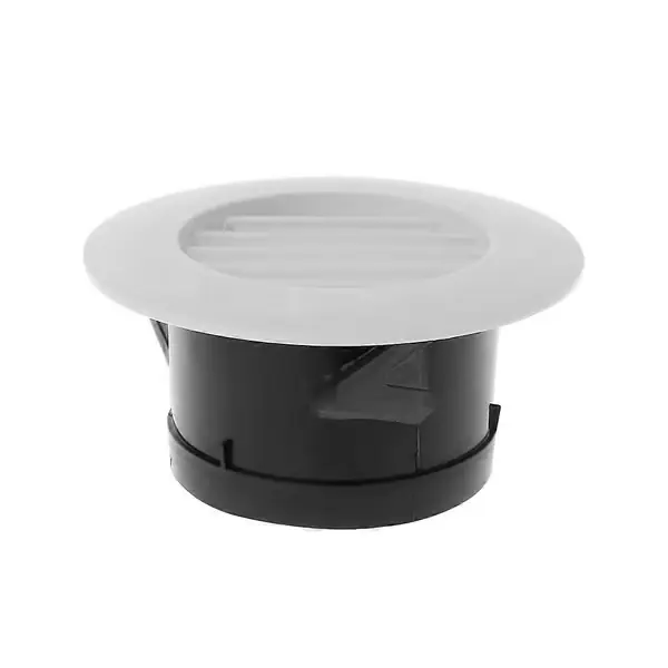 Luftventiluttak for ventilgitter rund diffusor kanalventilasjon deksel 100mm skivetype hvit