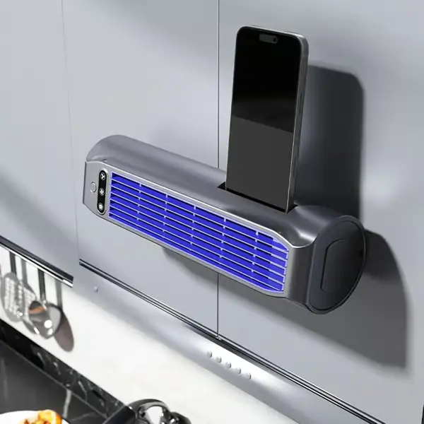 Mini bærbar klimaanlegg, 3-trinns klimaanleggvifte 3-i-1 stående/veggmontert/skrivebordskjølevifte USB oppladbar for hjem/kontor/hybel/bobil, A