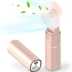 Bærbar Håndholdt Vifte, Kraftig Personlig Mini Vifte Håndvifte 2 Hastigheter Justerbar USB Oppladbar-QJWL
