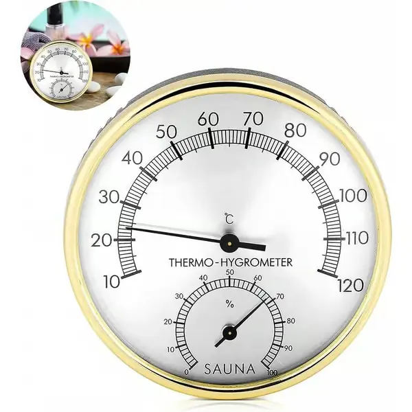 Termohygrometer, kjøkkentemperatur fuktighetshygrometer, LCD digitalt romtermometer, romhygrometertermometer, saunahygrometer, metallskive termomet...