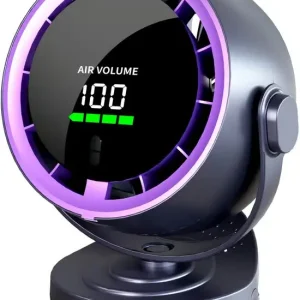 Vifter – Minivifte – Kraftig bordvifte med turbuluftstrøm – 100 hastigheter – Oppladbar USB-vifte med LED-skjerm – 10 timers batterilevetid – Still...