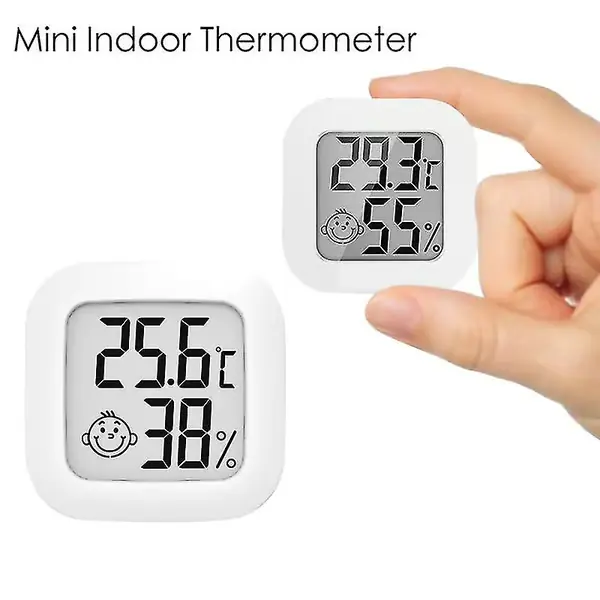 Mini Innendørs Termometer Digital LCD Temperatur Sensor Fuktighet R