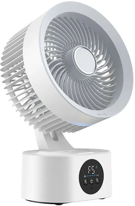 Oppladbar bordvifte med stemmestyring - Stillegående luftsirkulator med timer - Bordvifte med lang batterilevetid - Smart USB-vifte for soverom og ...