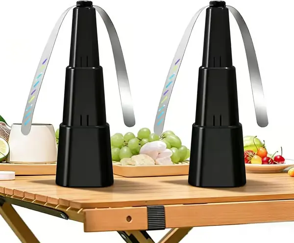 2-paknings bordvifter for bord - Innendørs/utendørs batteridrevet flagrende vifte med reflekterende blader og sikkerhetsstopp, for piknik, grill, f...
