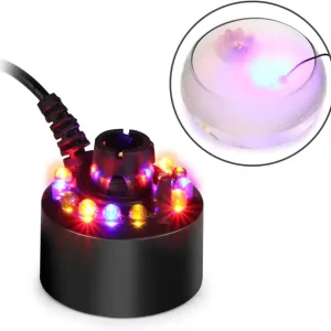 12 LED Vannfontene Dam Tåke Atomizer HS0005 Luftfukter, Flerfarget