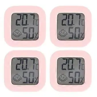 4 stk. elektronisk termometer for hjemmet, digitalt hygrometer for babyrom, tilfeldig farge
