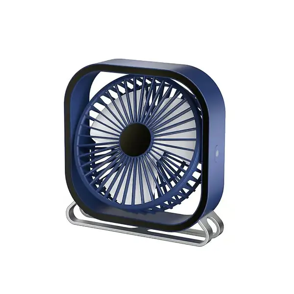 USB Skrivebordsvifte Mini Skrivebordsvifte 180° Rotasjon Bærbar Stille 3-hastigheter Justerbar Blue