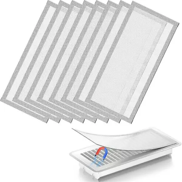 Gulvventil deksel, magnetisk ventil deksel mesh ventilasjonsfilter for hjemmegulv/vegg/tak for å fange opp rusk hår støv A