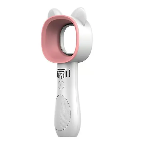 Mini bladløse vifter tegneserie USB 3 hastigheter justerbar bladløs vifte skrivebordsluftstrøm sommer kjølevifte, hvit