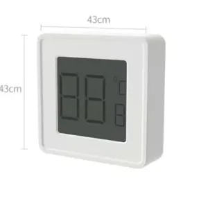 Termometer, Nøyaktig Drivhustermometer Mini Digital Fuktighetsmåler, Hvit,
