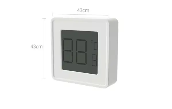 Termometer, Nøyaktig Drivhustermometer Mini Digital Fuktighetsmåler, Hvit,