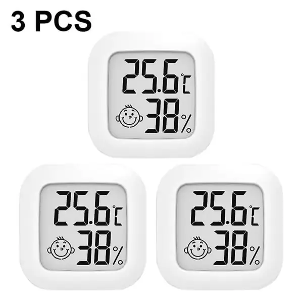 3-pakning Innendørs Termometer Hygrometer Digital Hygrometer Romtermometer for Hjem Høy Nøyaktig Temperatur