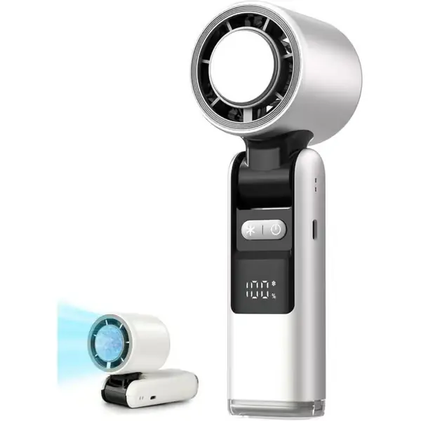 Bærbar turbovifte. 100 hastigheter. USB oppladbar. Kjølevifte egnet for ulike aktiviteter.