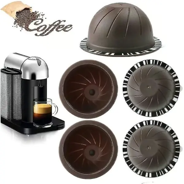 IC CNE 5 stk Gjenbrukbare Vertuo Pods Påfyllbar Kaffe Kapsel
