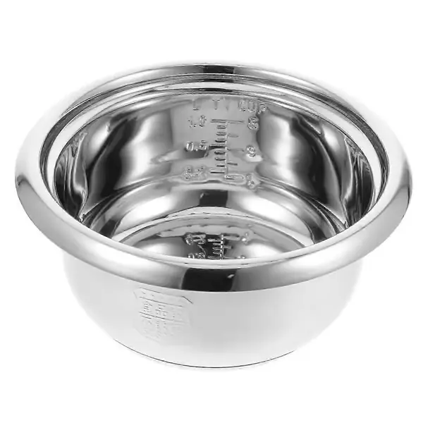Innerkjele Kompatibel med riskoker i rustfritt stål 304, 2 liter, reserveskål Kompatibel med jevn oppvarming av matlaging hjemme, 1 sett, sølv Silv...