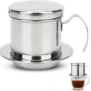 Vietnamesisk kaffefilter, kaffefilter i rustfritt stål, vietnamesisk kaffekanne, enkel dryppkaffekanne for hjemmebruk