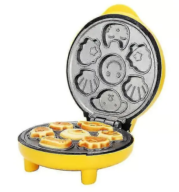 Tegneseriekake-maskin Automatisk Mini Egg Waffles Barnebrødmaskin