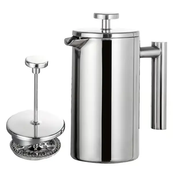 350ml/800ml/1000ml Fransk Presskanne i Rustfritt Stål Kaffemaker Dobbelvegget Isolerende Kaffemaker BY 350 ml