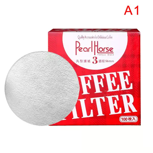 100 stk rundt kaffefilterpapir Moka Pot Kaffetrakterfilter T 56mm
