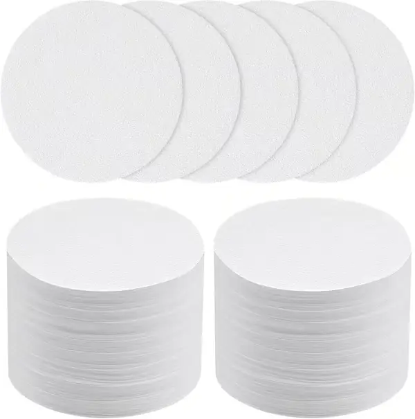 Kaffefilterpapir, 400 stk × 51 mm runde kaffefiltre i papir, erstatnings-mikropapirfiltre kompatible med kaffemaskiner og espressomaskiner